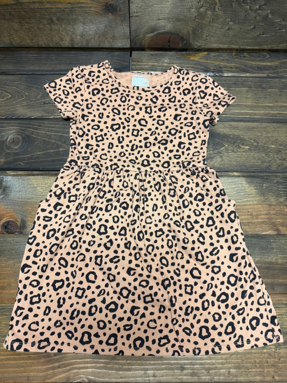 Cat & Jack Leopard Print Short Sleeve Dress